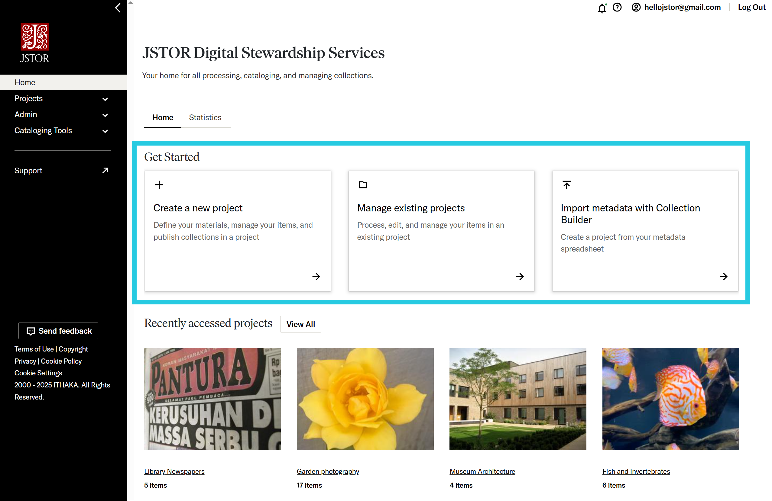 JSTOR Stewardship Home page